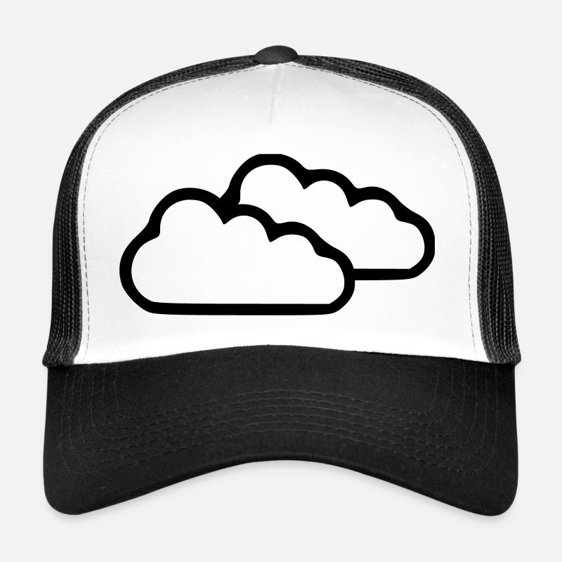 Wolken - Trucker Cap - Weiß/Schwarz