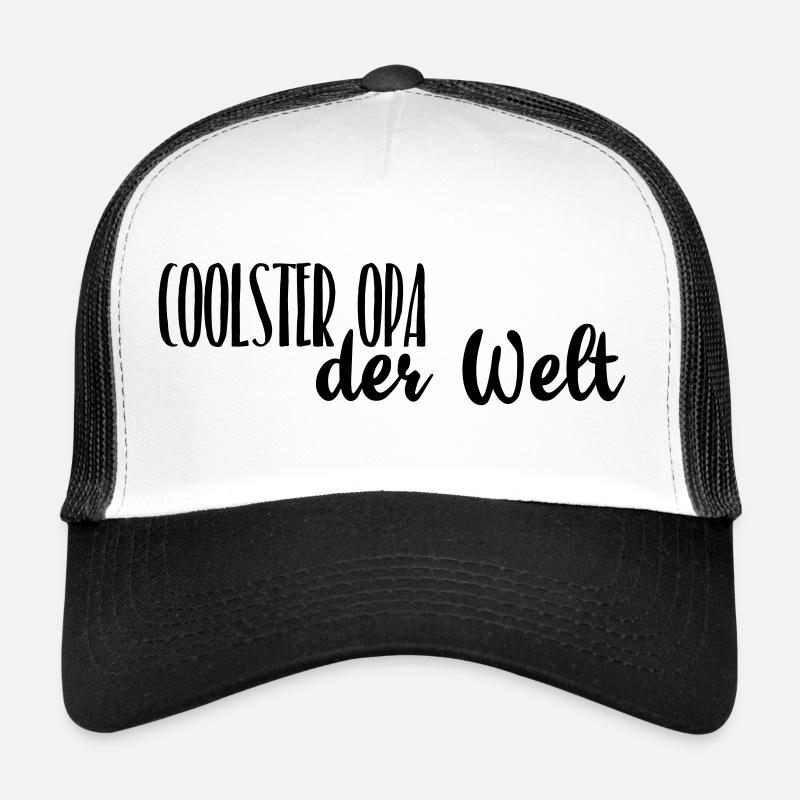 coolster Opa der Welt - Trucker Cap - Weiß/Schwarz