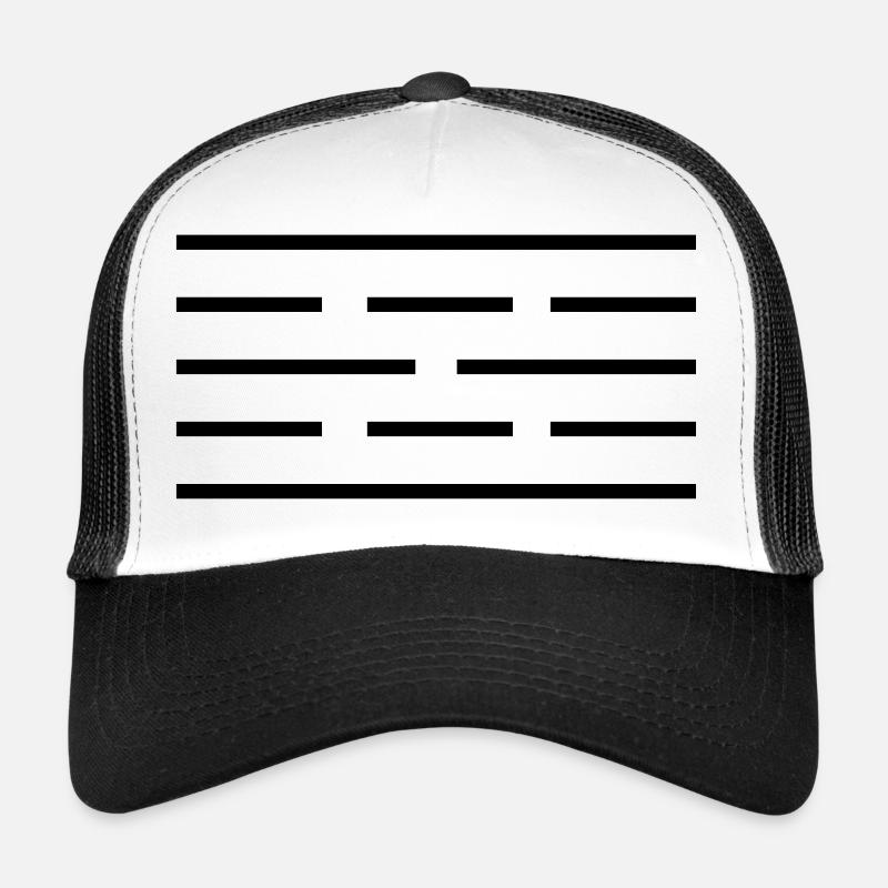 Symbole anti electrosmog - Casquette trucker  - blanc/noir