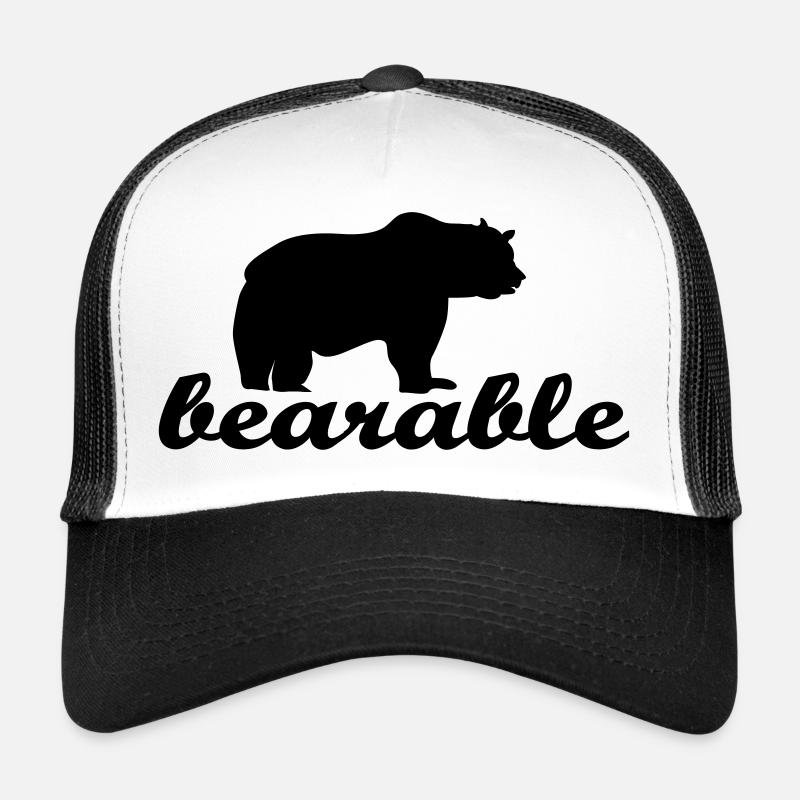 Bär - Trucker Cap - Weiß/Schwarz
