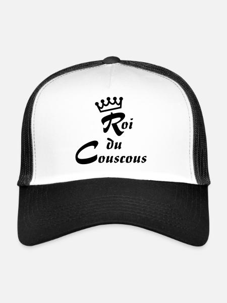 roi couscous - Casquette trucker  - blanc/noir - Devant