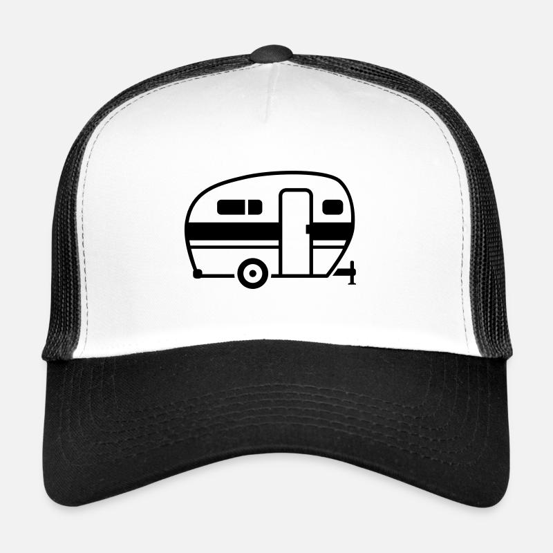 Wohnwagen - Trucker Cap - Weiß/Schwarz