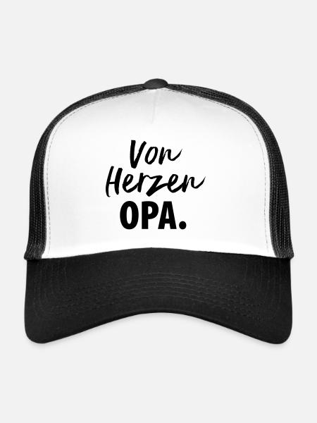 Von Herzen Opa - Trucker Cap - Weiß/Schwarz