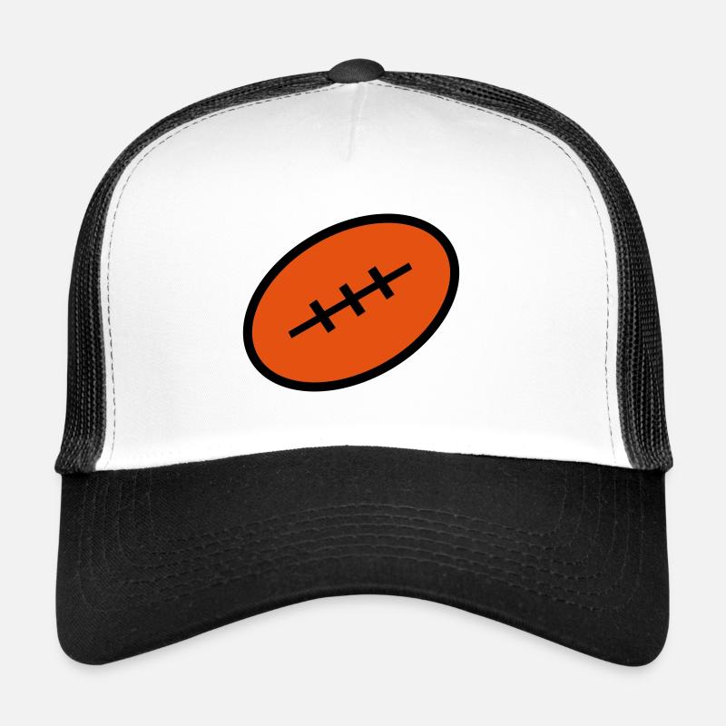 oval balloon rugby drawing Trucker Cap