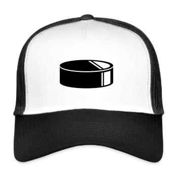 Puck Eishockey - Trucker Cap - Weiß/Schwarz - Vorne