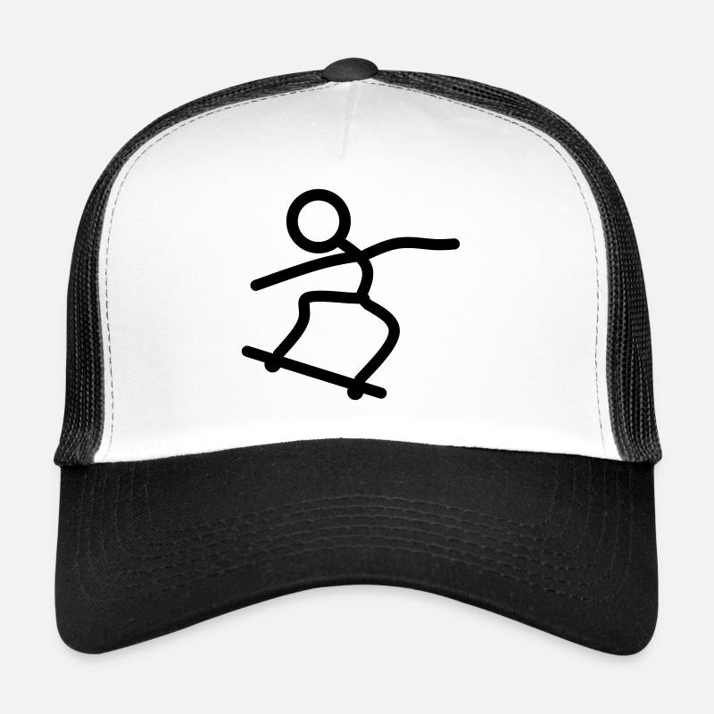 stick man 2852258 1 - Trucker Cap - Weiß/Schwarz