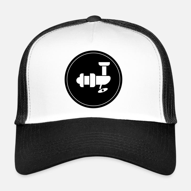 Cercle symbole de moulinet de pêche Casquette trucker 