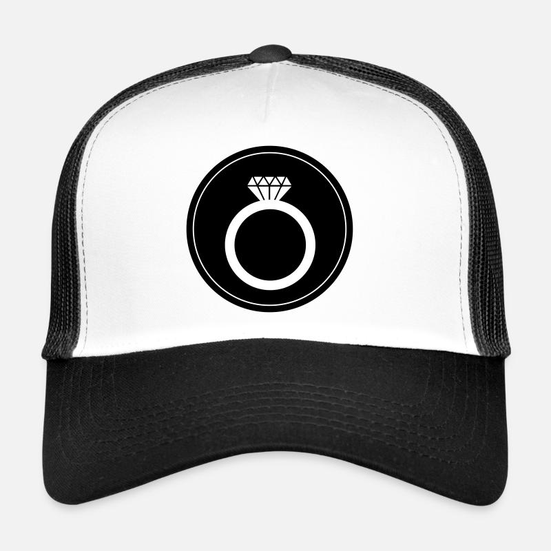 Wedding Rings Symbol Circle Trucker Cap