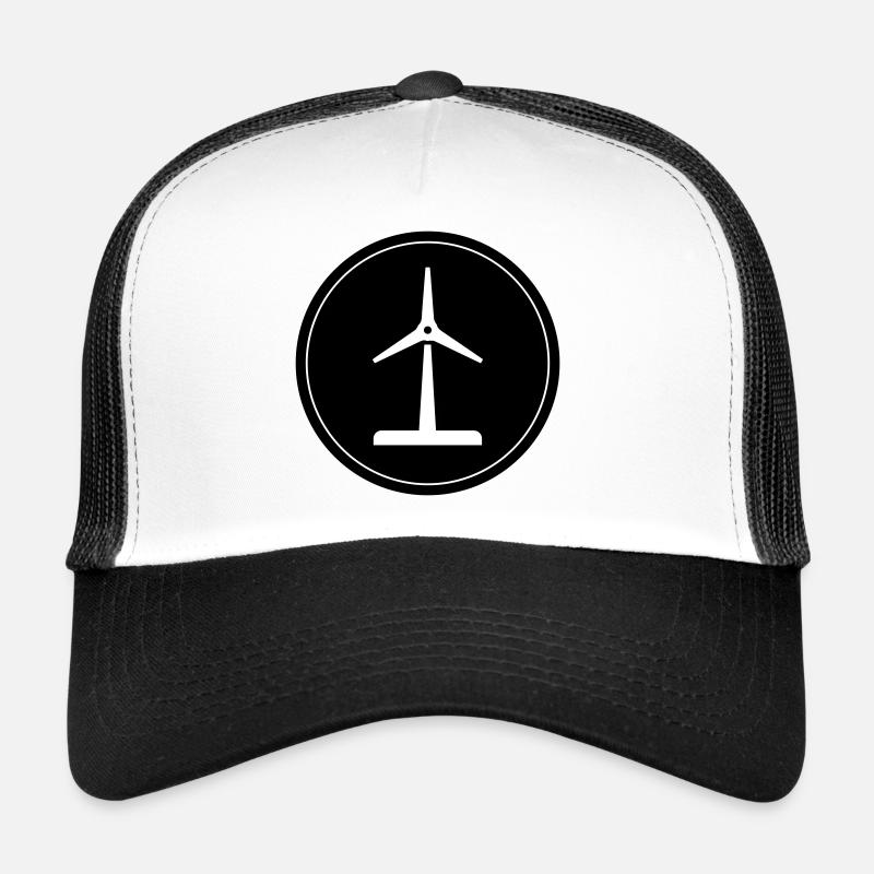 Wind turbine silhouette Trucker Cap