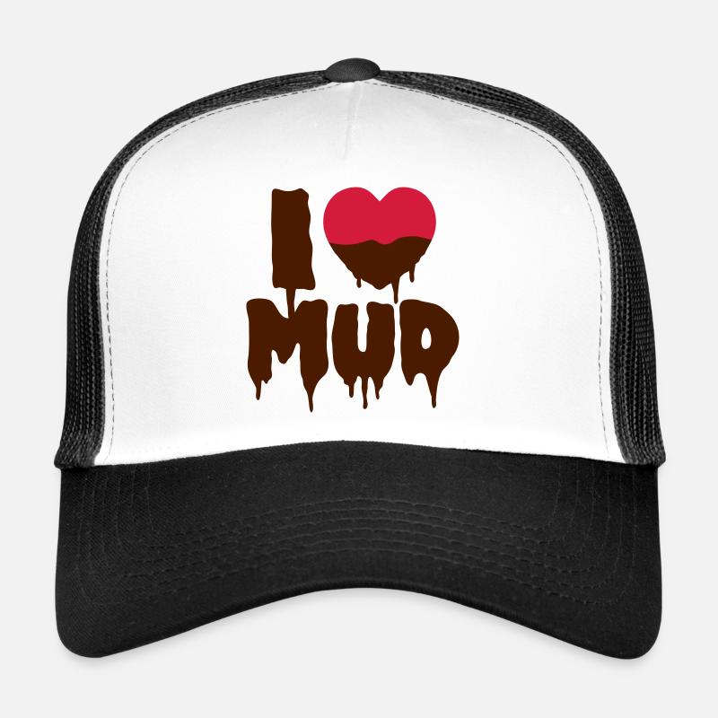 I Heart (Love) Mud Trucker Cap