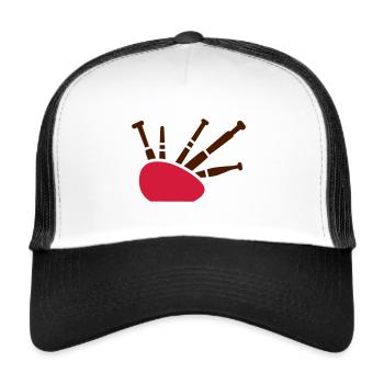 Dudelsack - Trucker Cap - Weiß/Schwarz - Vorne