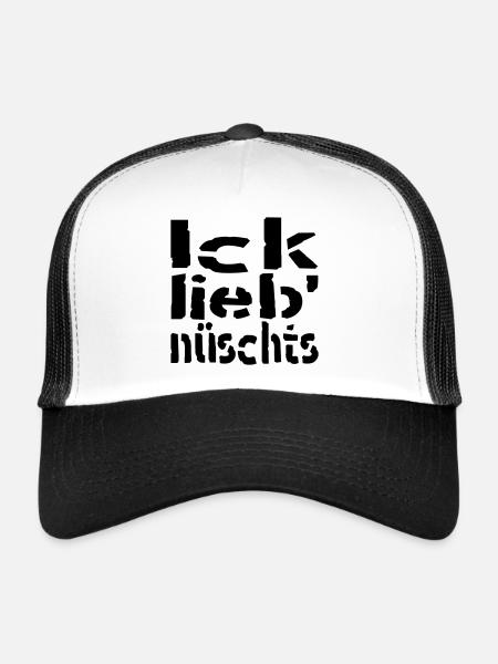 ick lieb nüschts - Trucker Cap - Weiß/Schwarz
