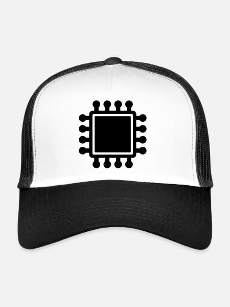 Microchip cpu - Trucker Cap - white/black - Front