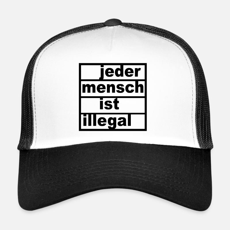 Jeder Mensch ist illegal Trucker Cap