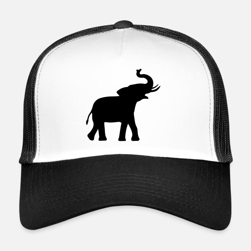 Idée cadeau silhouette éléphant éléphant Casquette trucker 