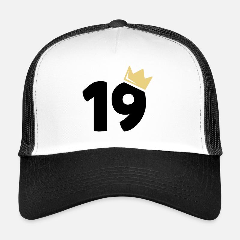19e anniversaire Couronne 19 ans Numéro Casquette trucker 