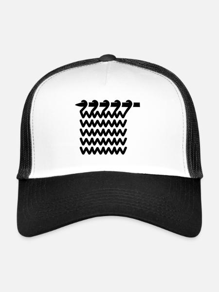 Knit - Trucker Cap - white/black - Front