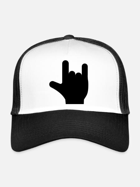 rocken_f1 - Trucker Cap - white/black - Front