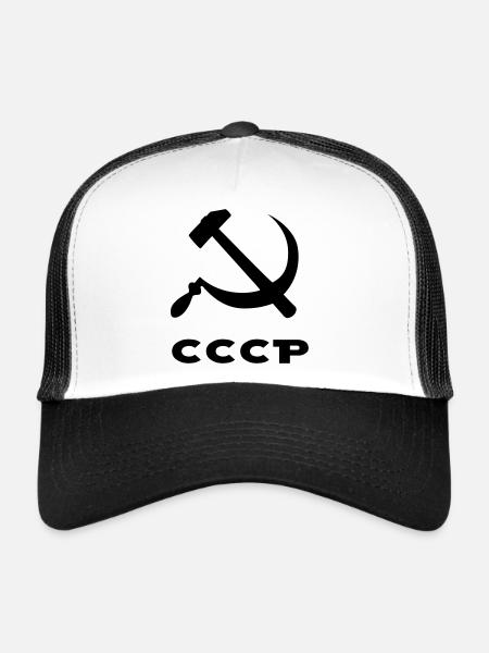 ccp symbol of russia urss - Casquette trucker  - blanc/noir - Devant