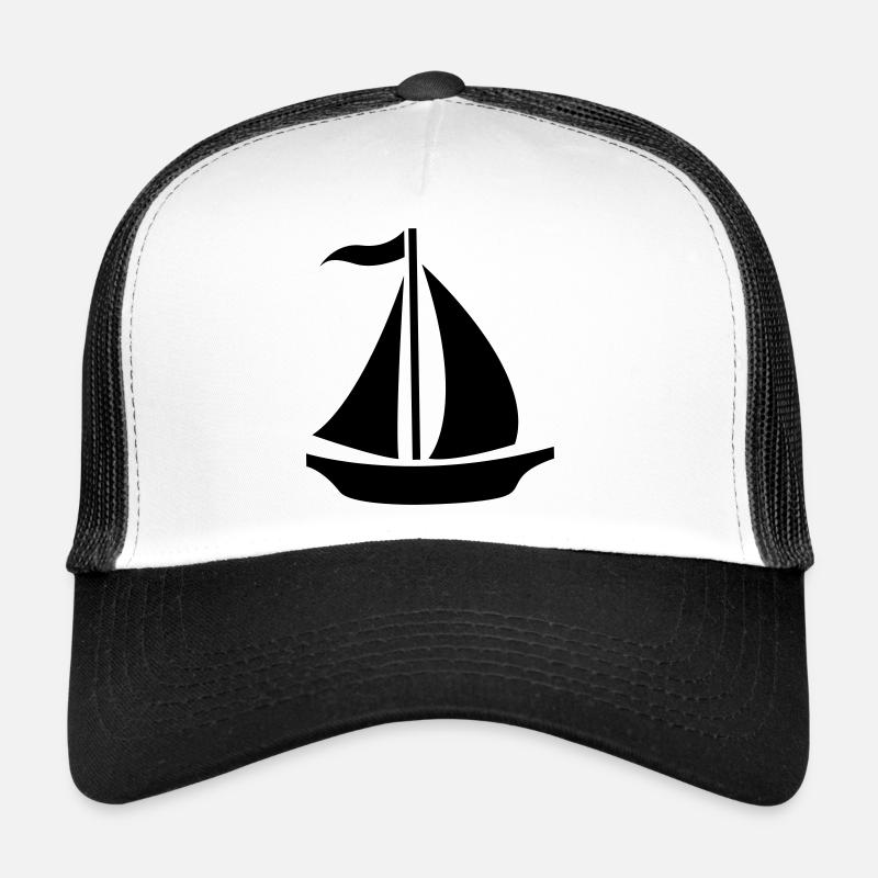 Sailing Boat - Trucker Cap - white/black