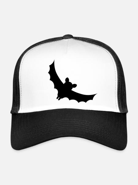 Bébé chauve-souris Halloween / Bébé chauve-souris Halloween - Casquette trucker  - blanc/noir - Devant