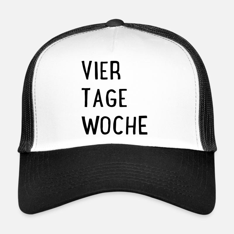 Vier Tage Woche - Trucker Cap - Weiß/Schwarz