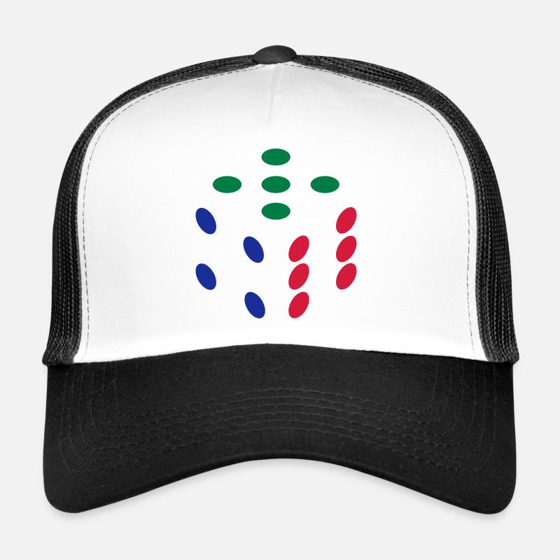 Dés seulement des points - Casquette trucker  - blanc/noir