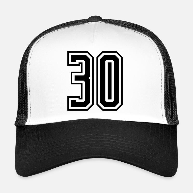 30 Zahl nummer Trucker Cap