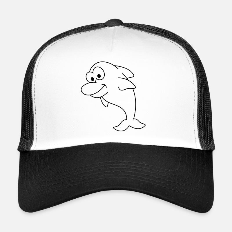 Dolphin Comic Animal Trucker Cap