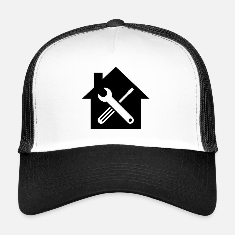Werkstatt Symbol - Trucker Cap - Weiß/Schwarz