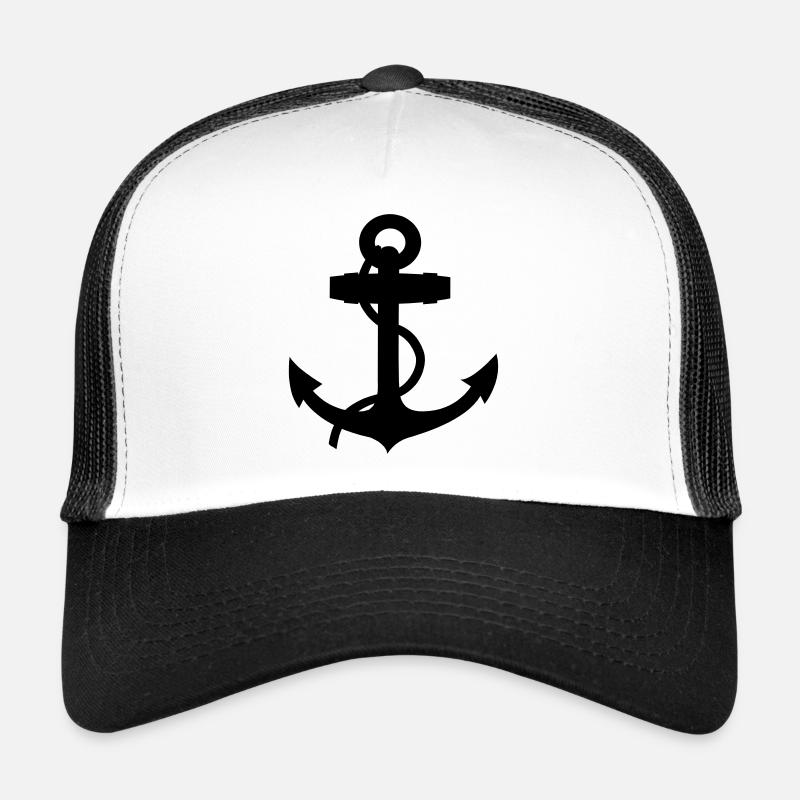 ancre - Casquette trucker  - blanc/noir