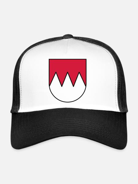 Franken - Wappen - Trucker Cap - Weiß/Schwarz