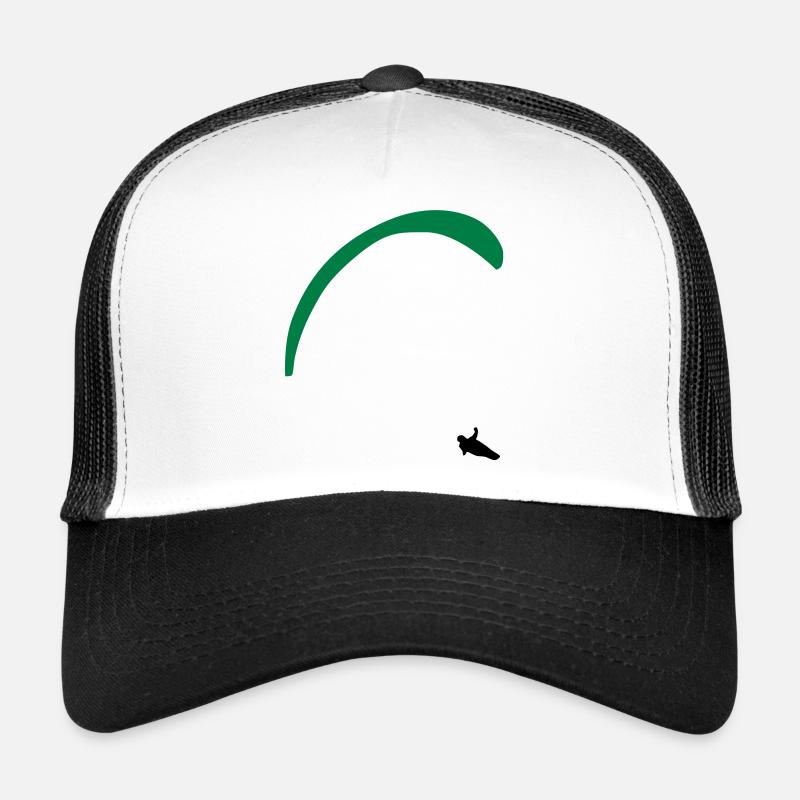 Gleitschirm /Paragleiten - Trucker Cap - Weiß/Schwarz