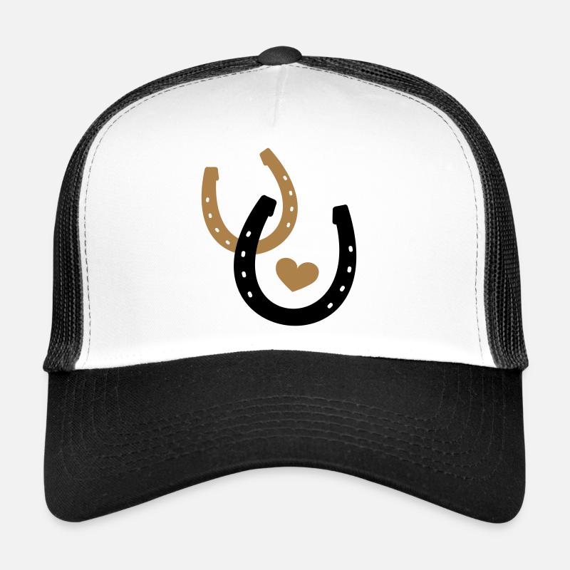 Two horseshoes with heart Trucker Cap