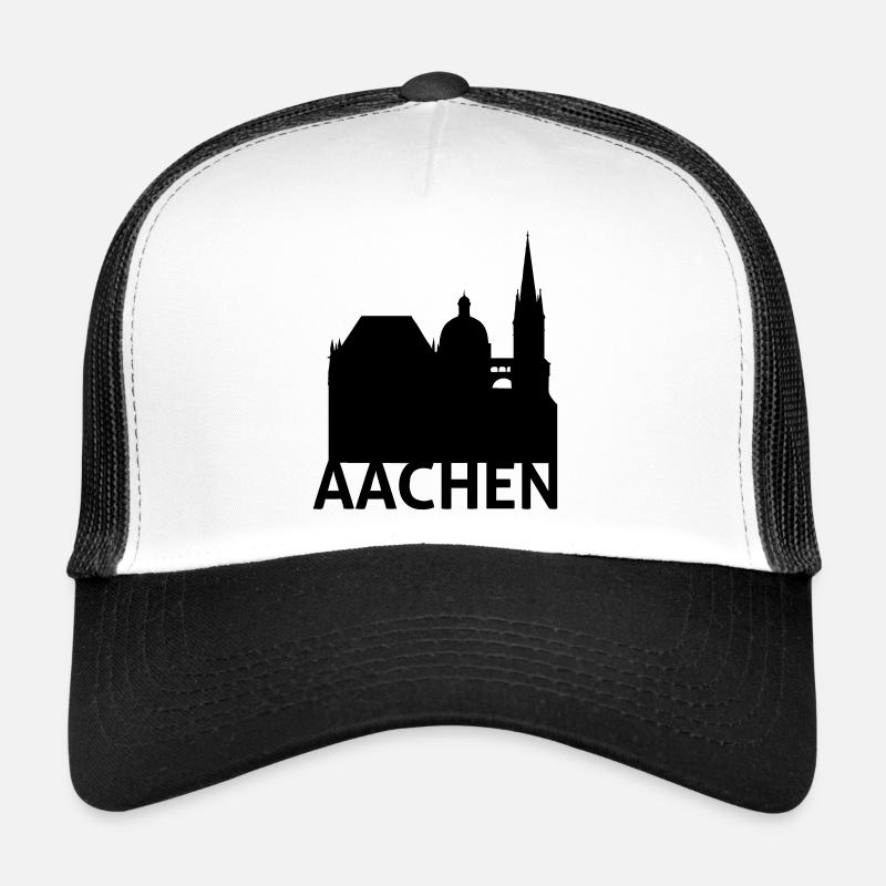 Aachen - Trucker Cap - Weiß/Schwarz