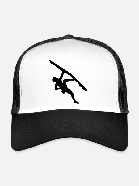 Climbing man (super cheap!) - Casquette trucker - blanc/noir