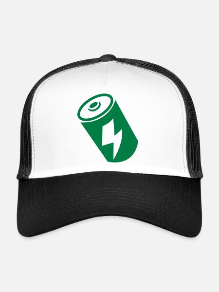 battery - Trucker Cap - white/black - Front