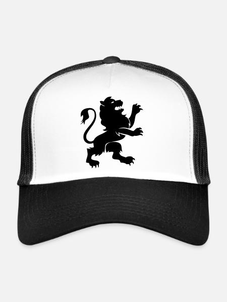 Lion Animal - Trucker Cap - white/black - Front