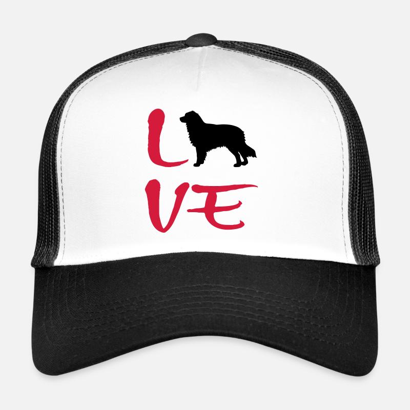 Australian Shepherd Aussie LOVE - Trucker Cap - white/black