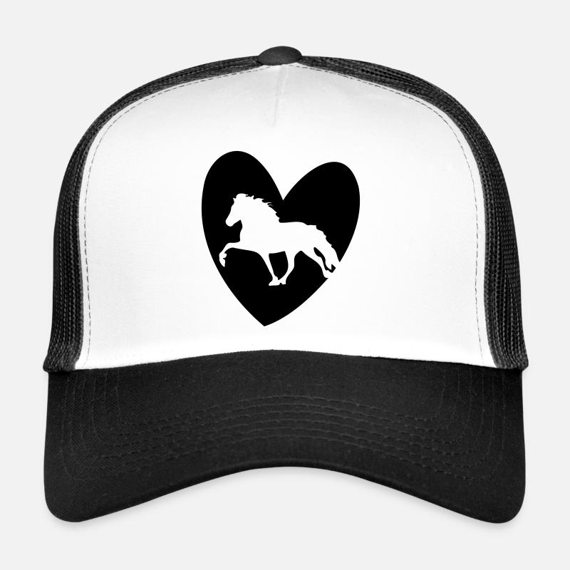 Islandic Heart - Trucker Cap - Weiß/Schwarz