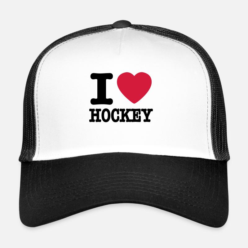 i love hockey Casquette trucker 