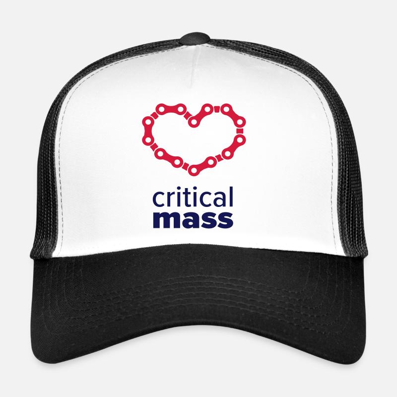 Critical Mass - heart for cyclists - Trucker Cap - white/black