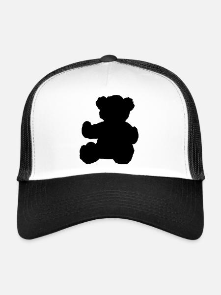ours - Casquette trucker  - blanc/noir - Devant