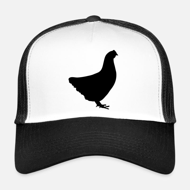 poule chicken2 - Casquette trucker - blanc/noir