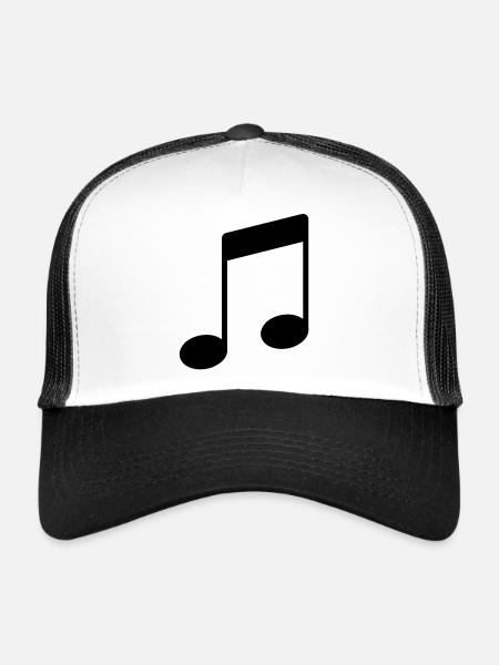 note_icon - Trucker Cap - white/black - Front