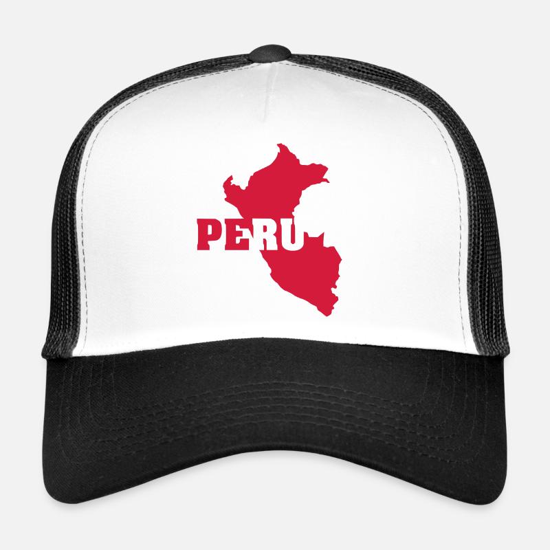 Peru (ID: 002006) - Trucker Cap - white/black