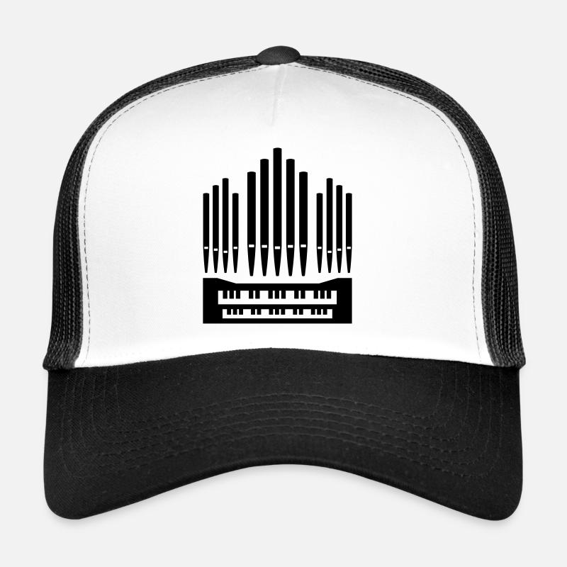 Orgue - Casquette trucker  - blanc/noir