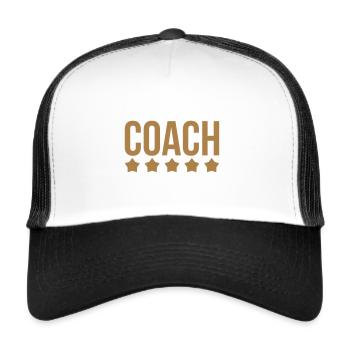 Coach ***** - Casquette trucker  - blanc/noir - Devant