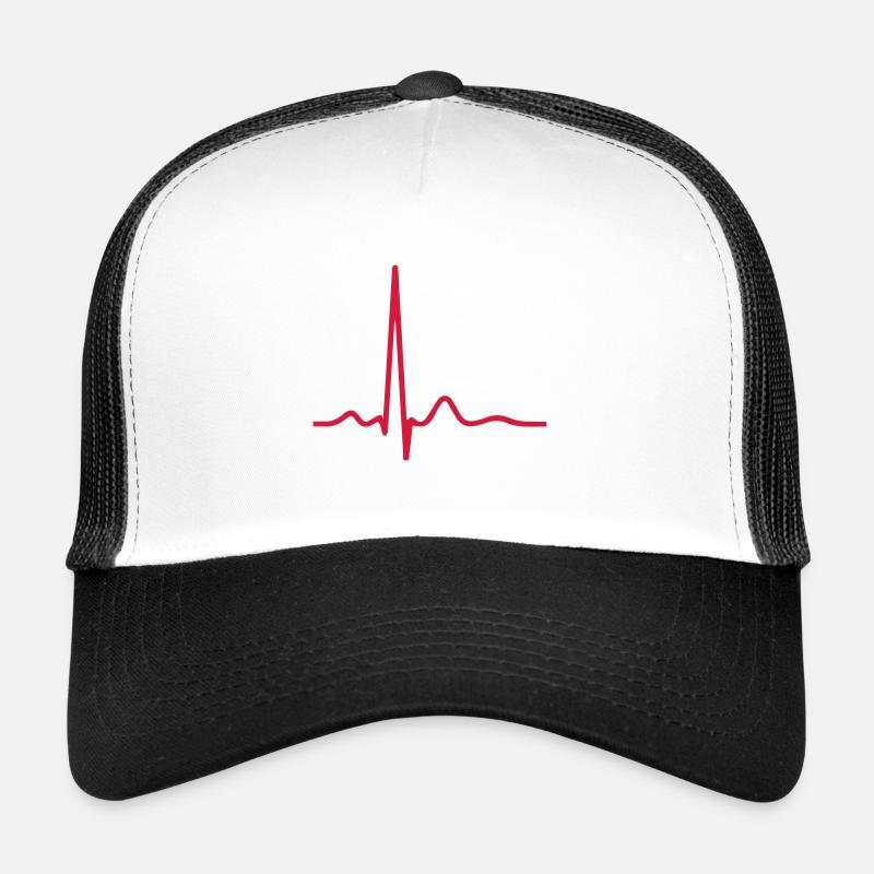 LIGNE DE FRÉQUENCE CARDIAQUE ECG Casquette trucker 