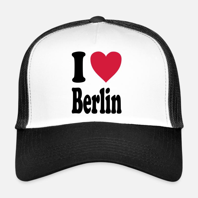 J'adore Berlin - Casquette trucker  - blanc/noir